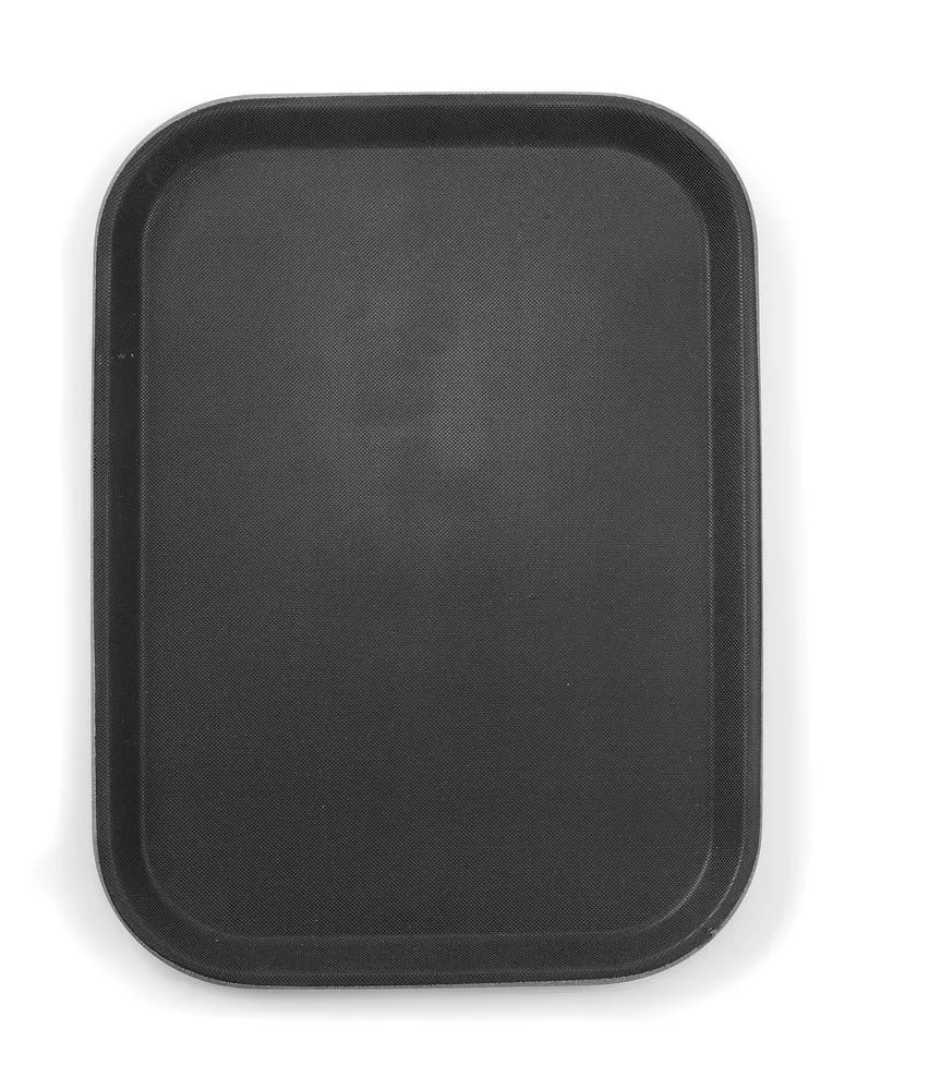 Piatto rettangolare in polipropilene nero - 255 x 355 mm