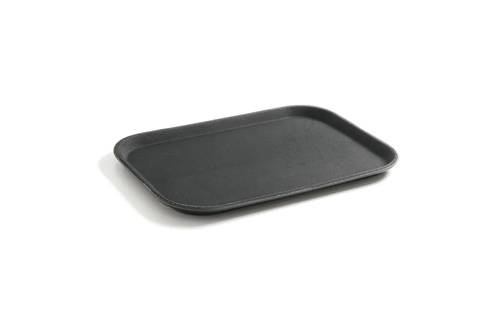 Piatto rettangolare in polipropilene - Nero - 530 x 325 mm