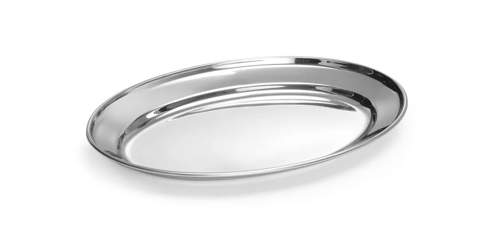 Piatto Ovale in Acciaio Inossidabile - 240 x 170 mm