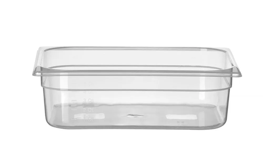 Bacinella Gastronorm GN 1/2 Graduata in Polipropilene - Profondità 100 mm - 6,5 L