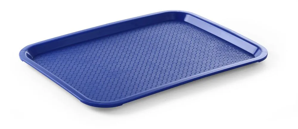 Vassoio rettangolare per fast food blu - 415 x 305 mm