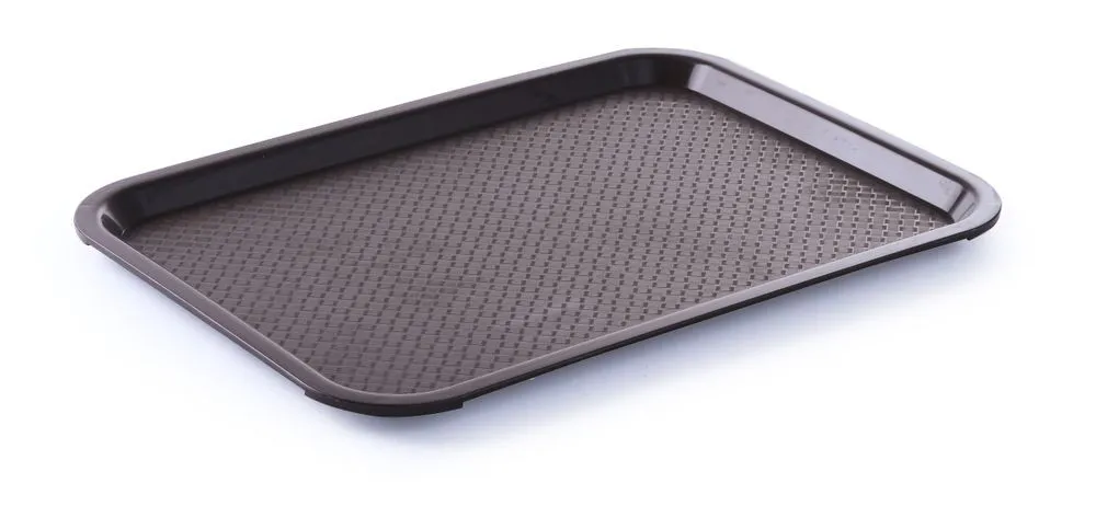 Vassoio rettangolare per fast food - Medio 415 x 305 mm - Marrone