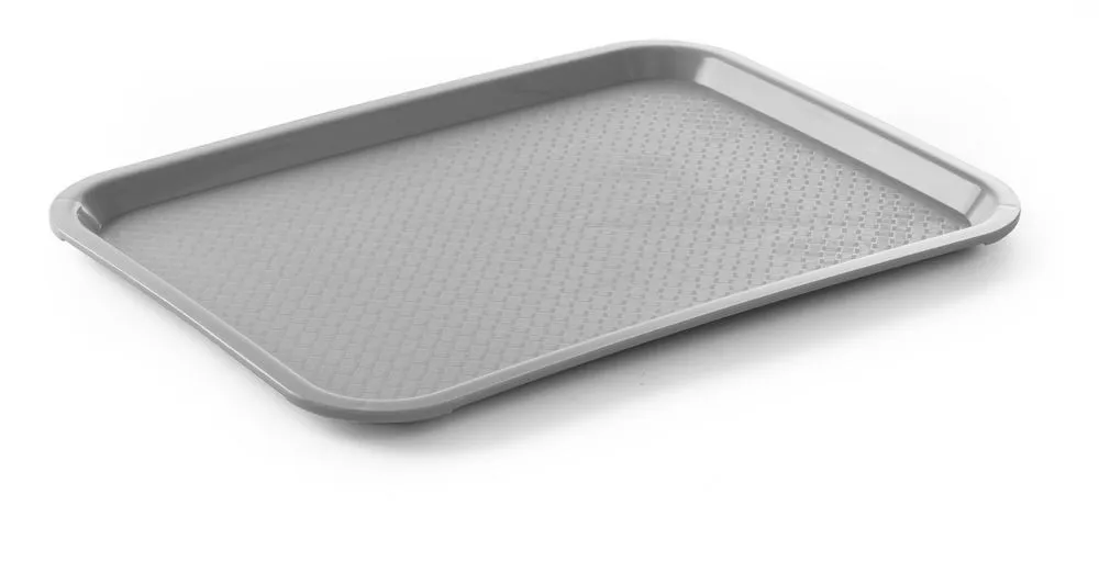 Vassoio rettangolare per fast food - Medio 415 x 305 mm - Grigio