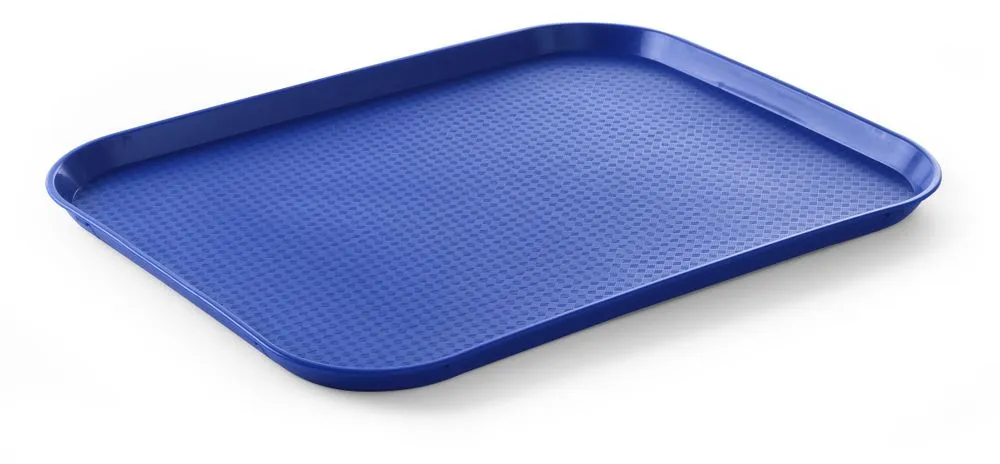 Vassoio rettangolare per fast food - Grande modello 450 x 350 mm - Blu