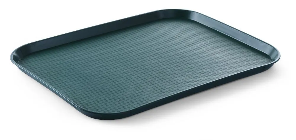 Vassoio rettangolare per fast food - Grande modello 450 x 350 mm - Verde