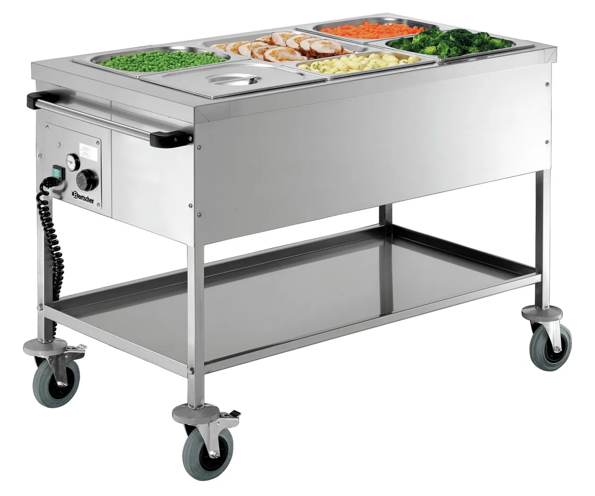Carrello per bagnomaria senza acqua - 3 GN 1/1