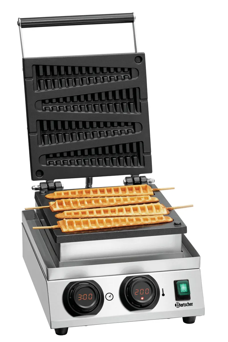 Piastra per waffle professionale Lolly - 4 waffle a spiga