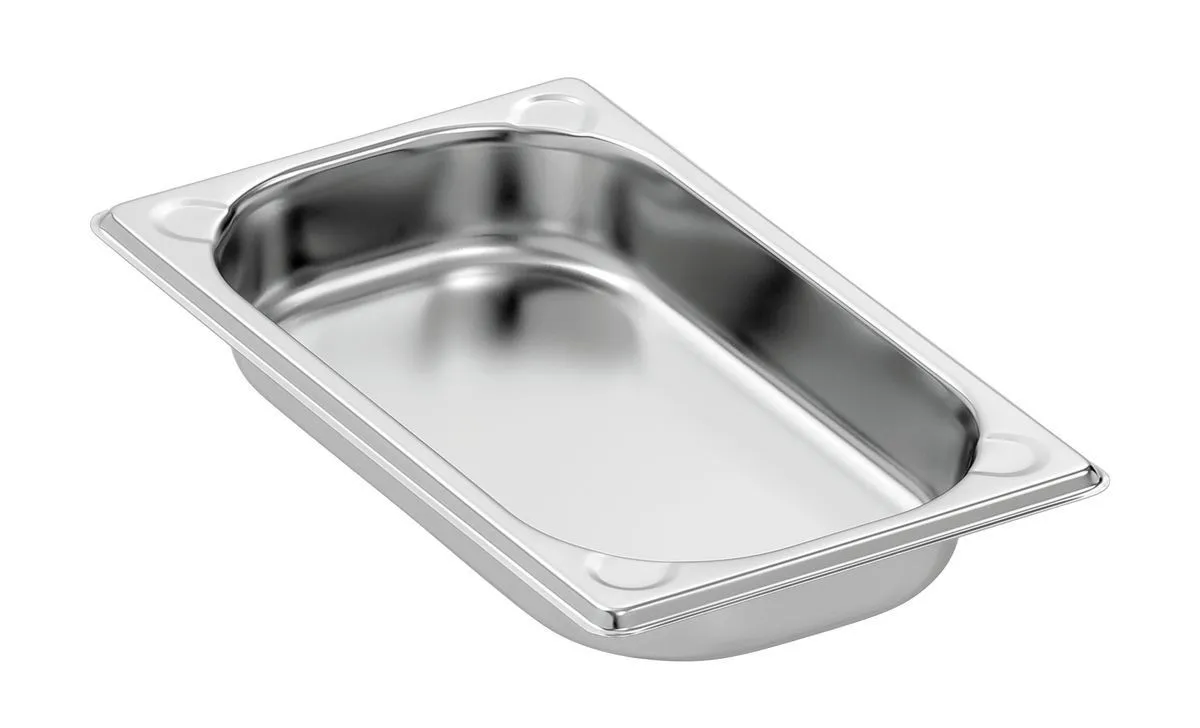 Bacinella Gastronorm GN 1/4 Inox - Profondità 40 mm - 1,6 L