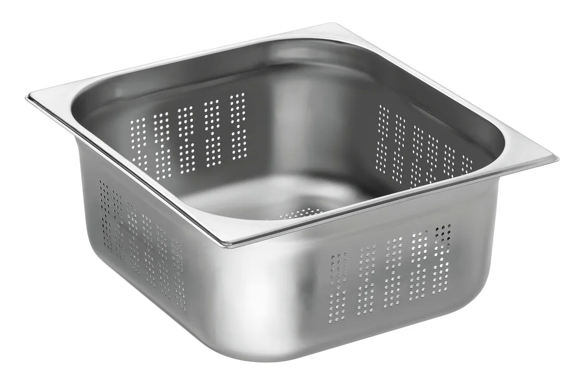 Bacinella Gastronorm GN 2/3 Forata Inox - Profondità 150 mm - 13 L
