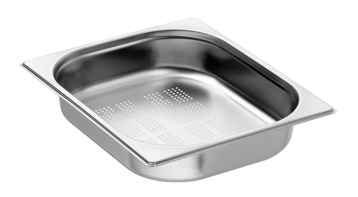 Bacinella Gastronorm GN 1/2 Forata Inox - Profondità 65 mm - 4 L