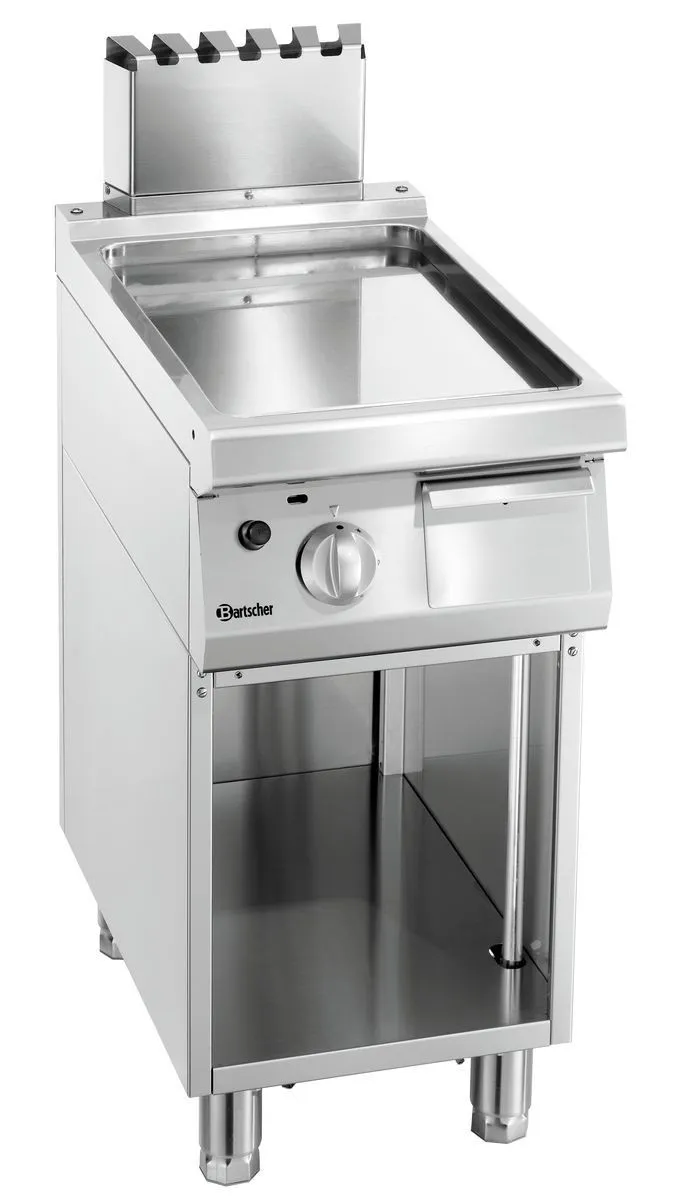 Piastra per snack liscia - Larghezza 400 mm - Gas