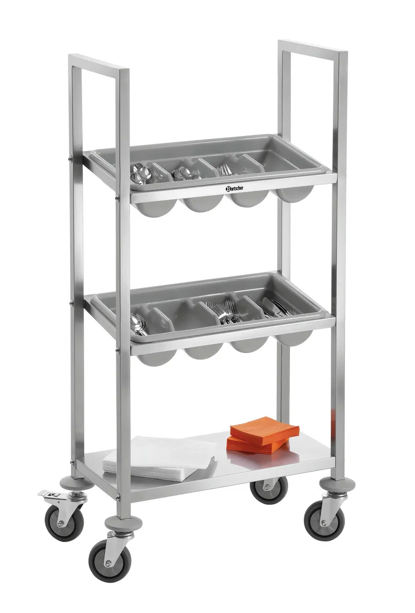 Carrello portaposate in acciaio inossidabile