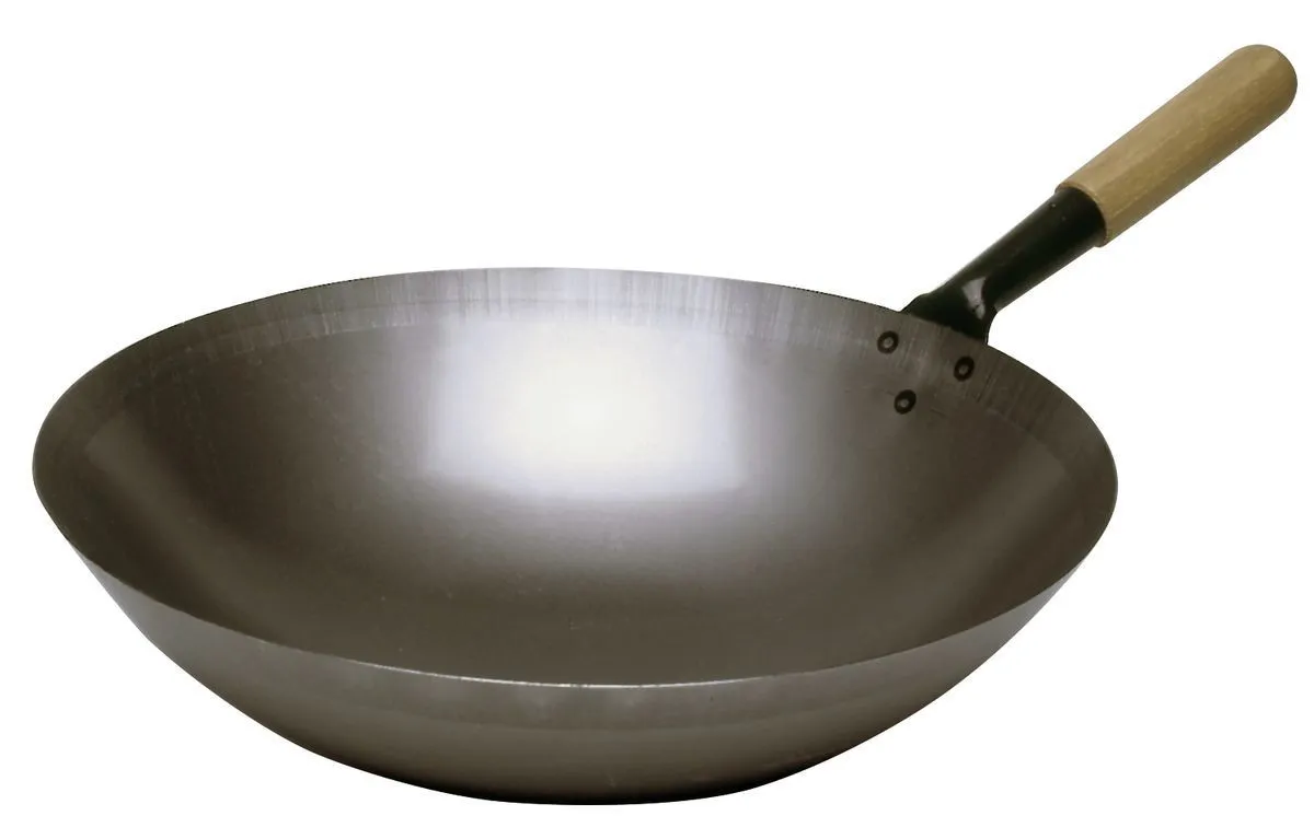 Padella Wok in Acciaio - 360 mm
