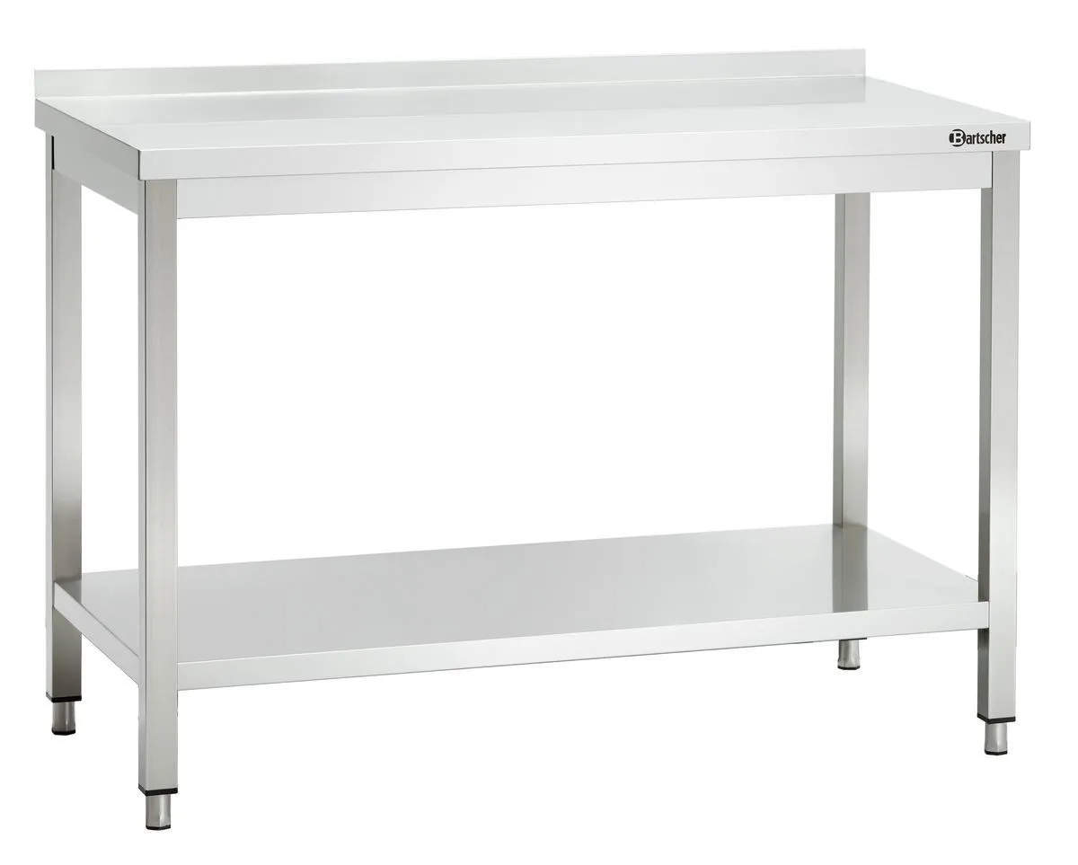 Tavolo Inox con Alzatina - L 1200 x P 600 mm