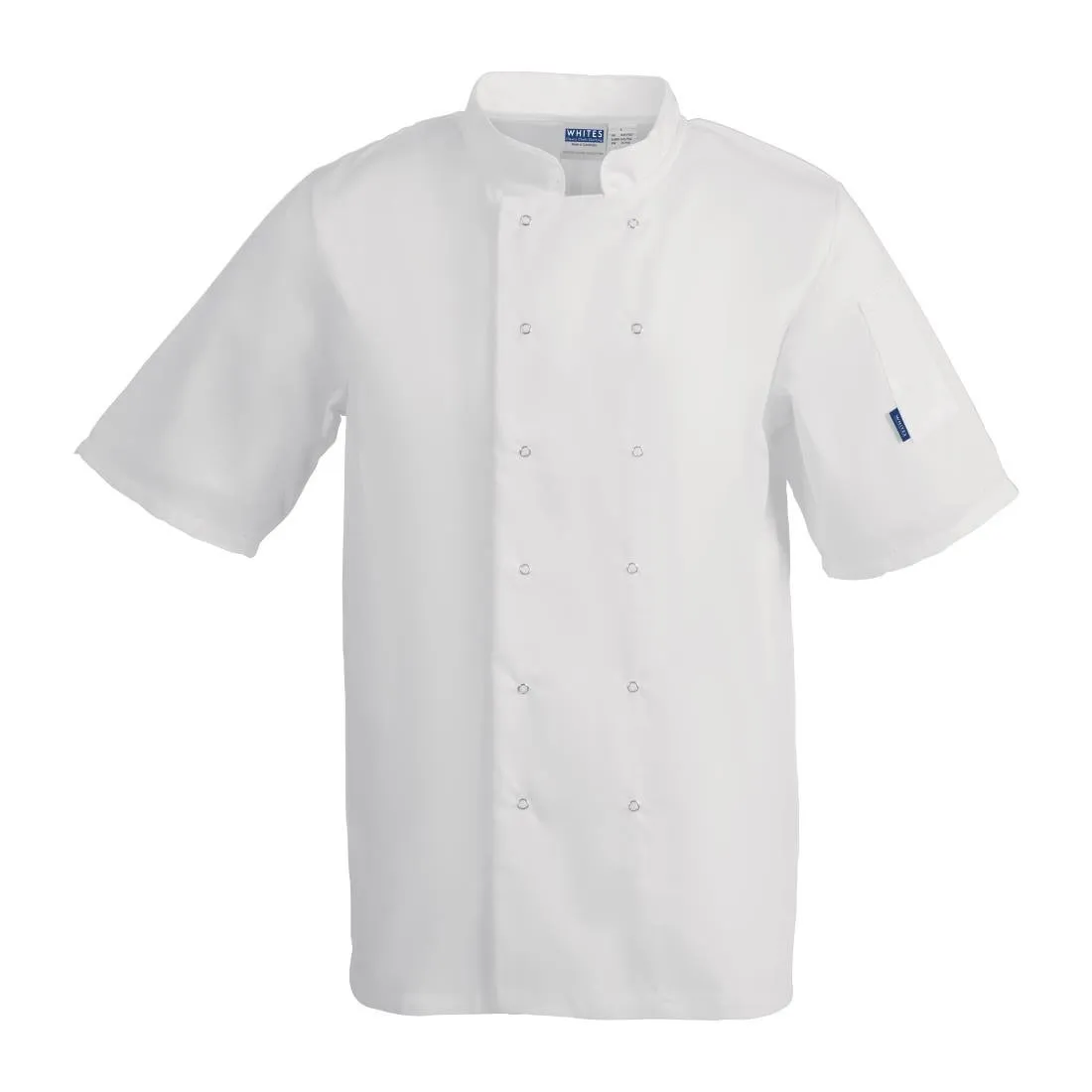 Giacca da cucina unisex bianca a maniche corte Vegas - Taglia M