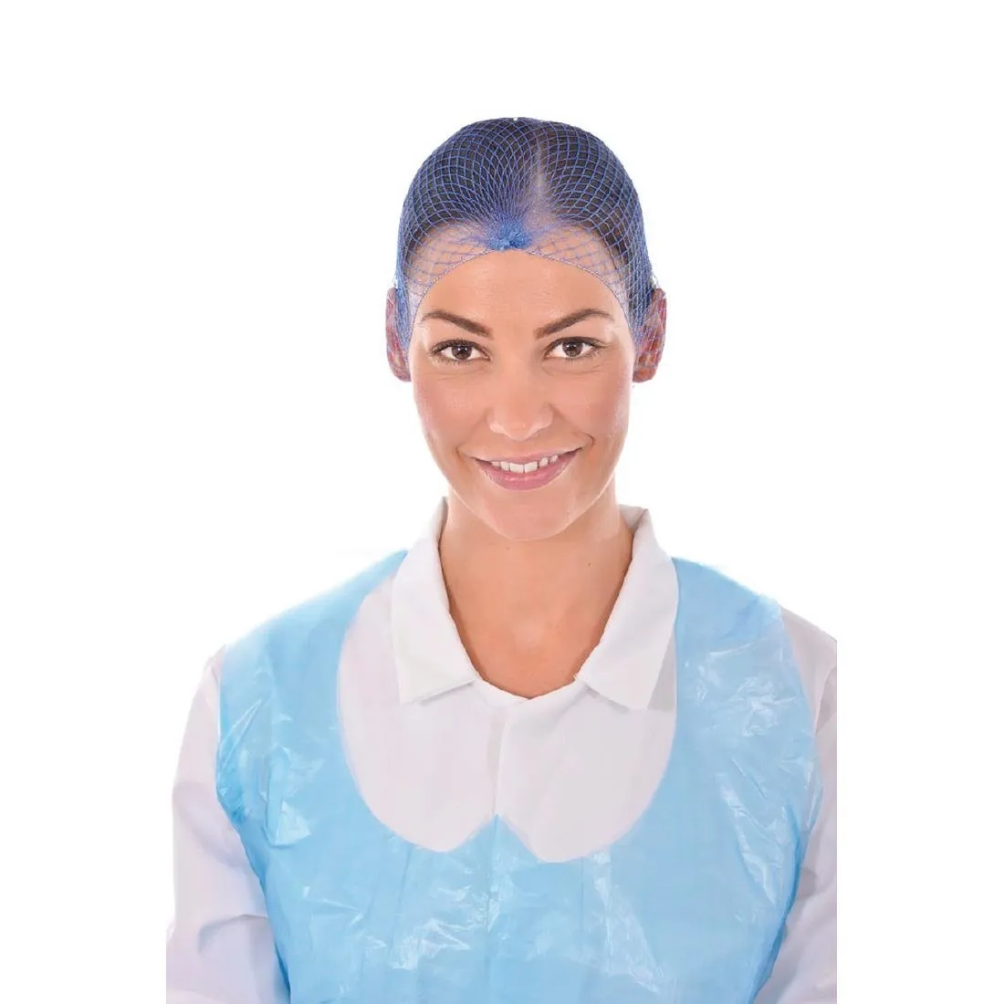 Rete per capelli blu - Taglia unica - Lotto da 50