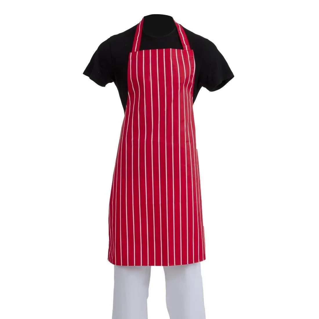 Grembiule Bavaglino a Righe Rosse e Bianche - 970 x 710 mm