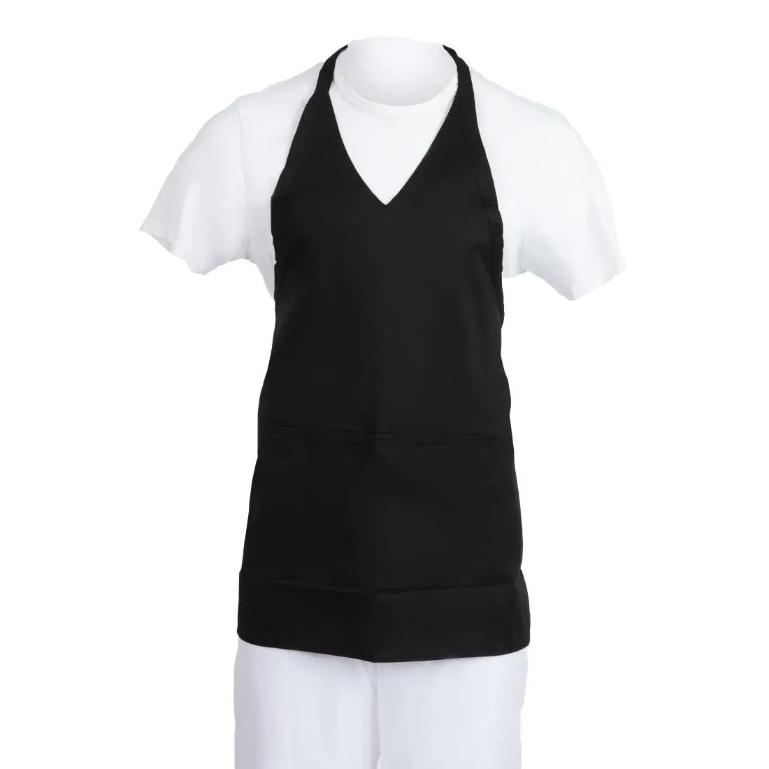 Grembiule da cameriere Collo a V Nero in Policotone - 838 x 698 mm