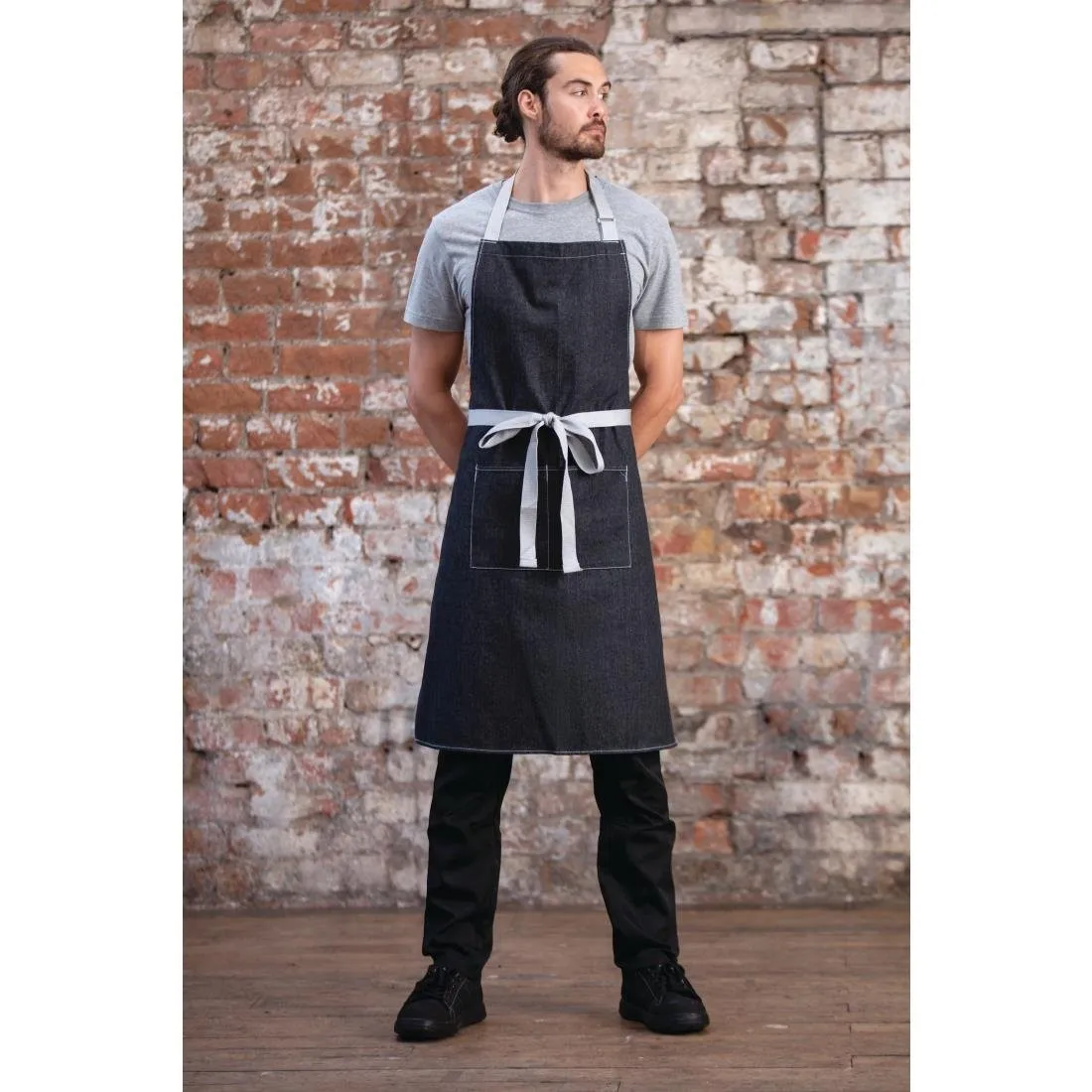 Grembiule Bavaglino Denim Nero Southside in Policotone - 700 x 1000 mm