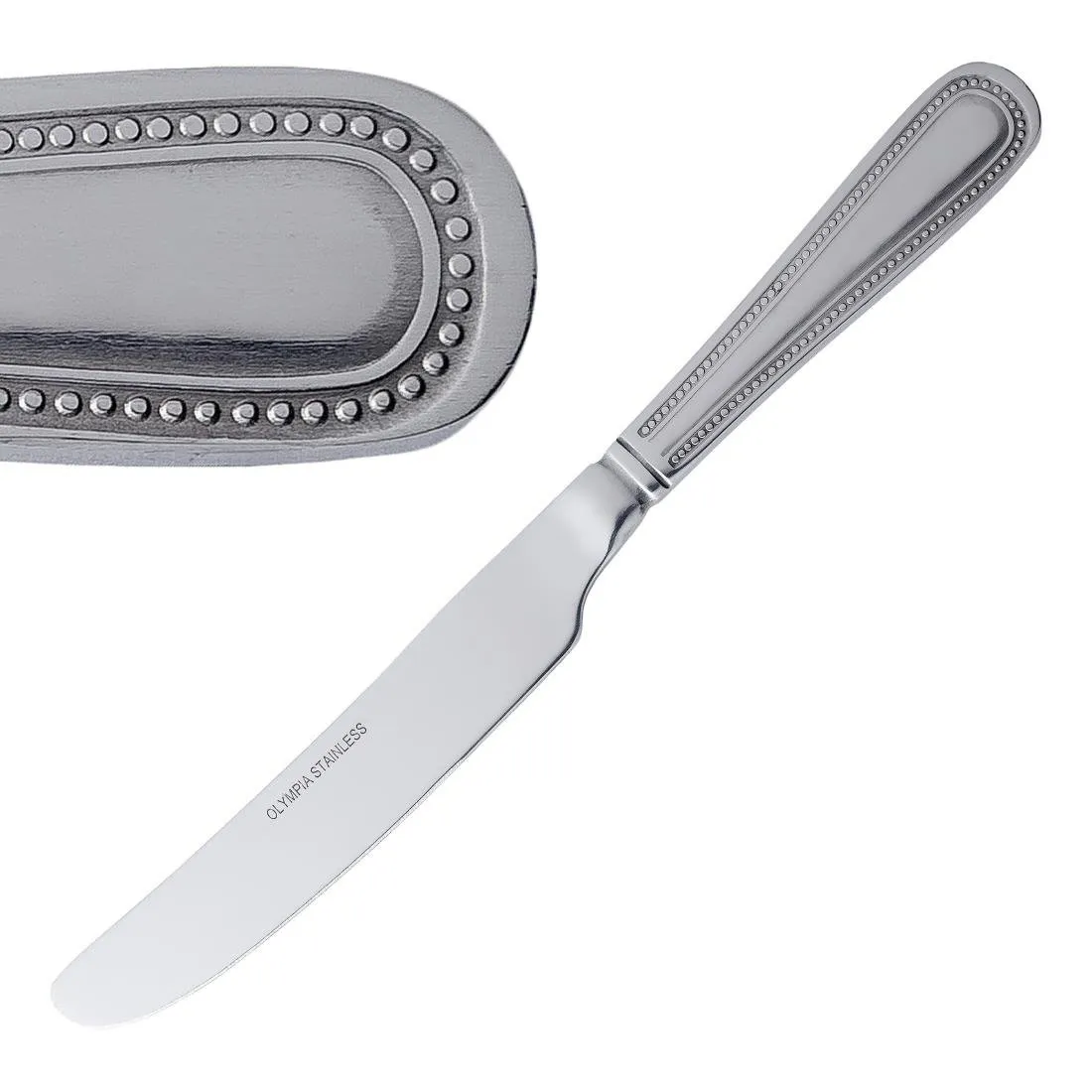Coltello da tavola Bead con manico solido - Lotto da 12