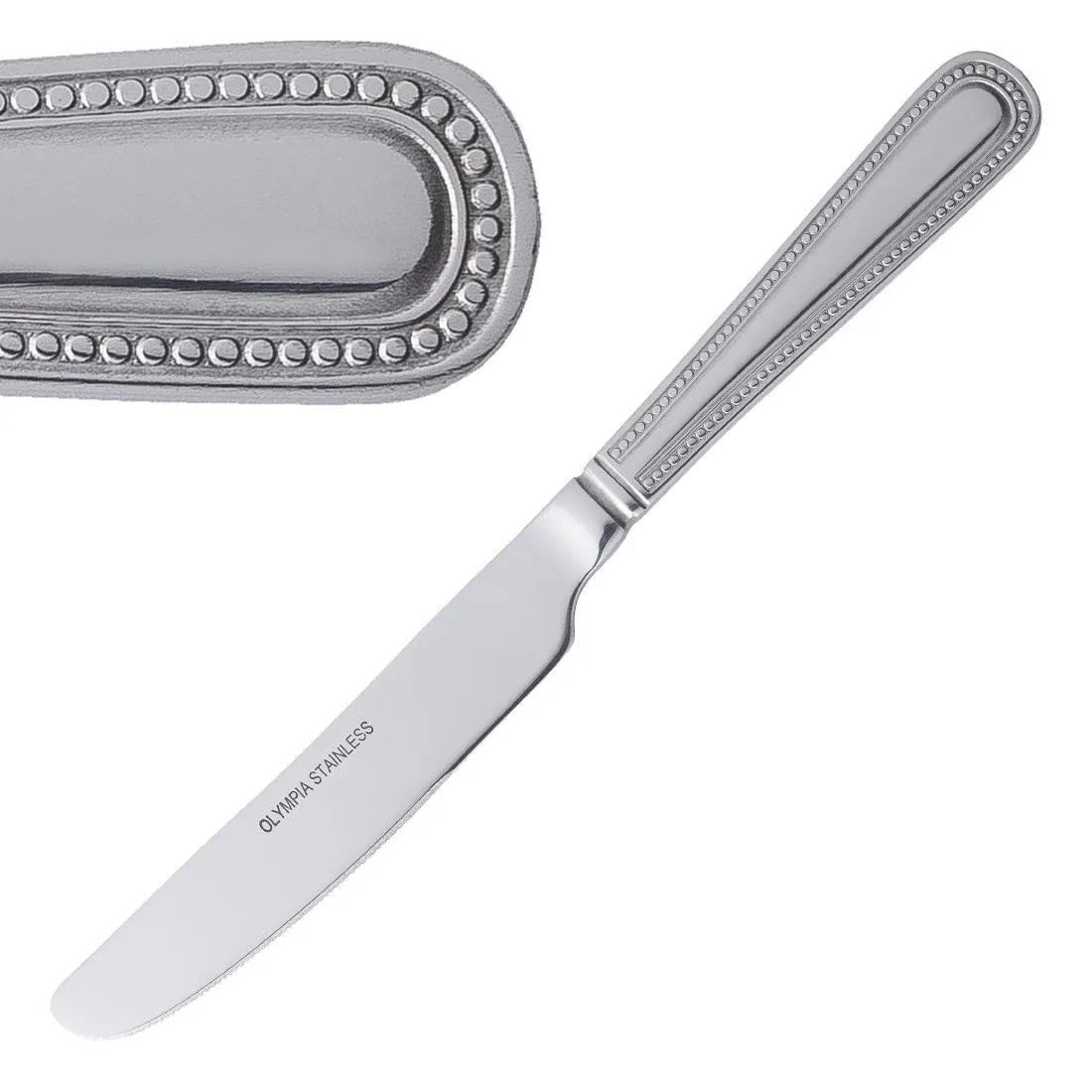 Coltello da dessert Bead con manico solido - Lotto da 12