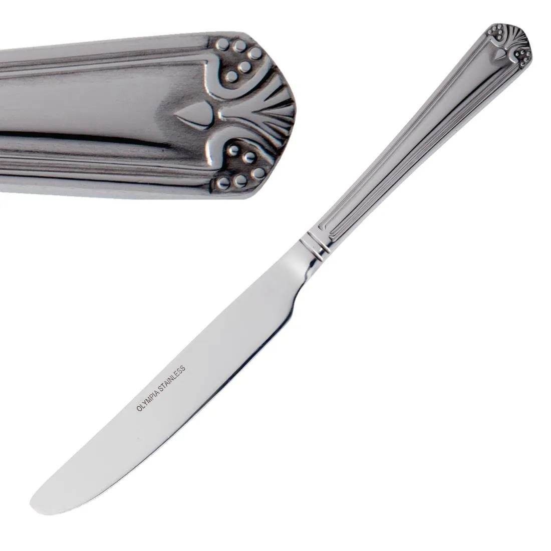 Coltello da tavola Jesmond in acciaio inossidabile - Lotto di 12