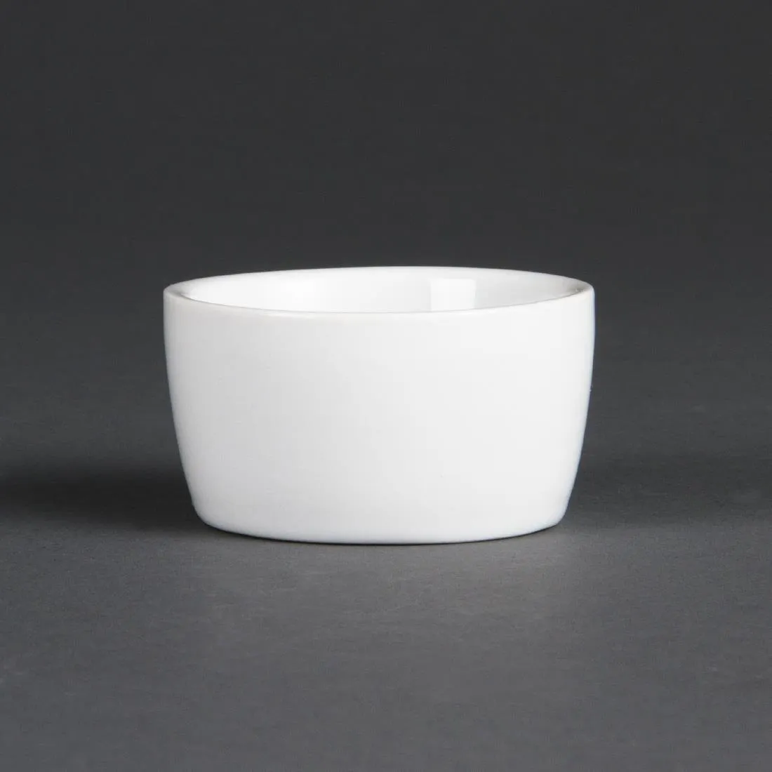 Vasetto di burro bianco in ceramica - 62 mm di diametro - Lotto da 12