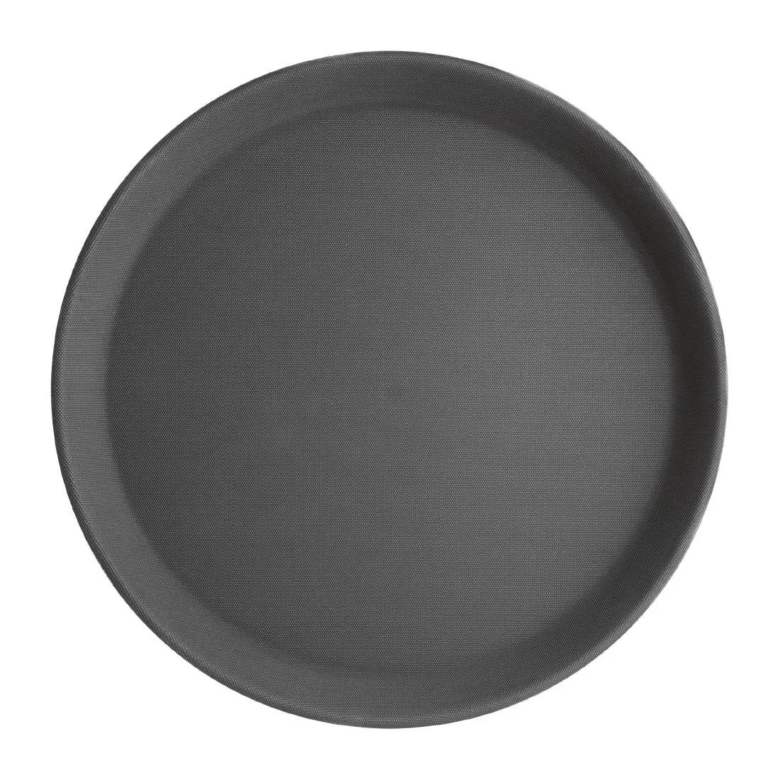 Piatto Rotondo Nero Antiscivolo - 280 mm di Diametro