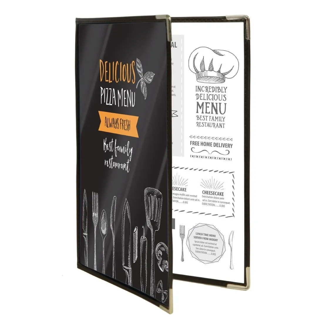 Proteggi-menu Crystal A4 Doppio - Lotto di 3