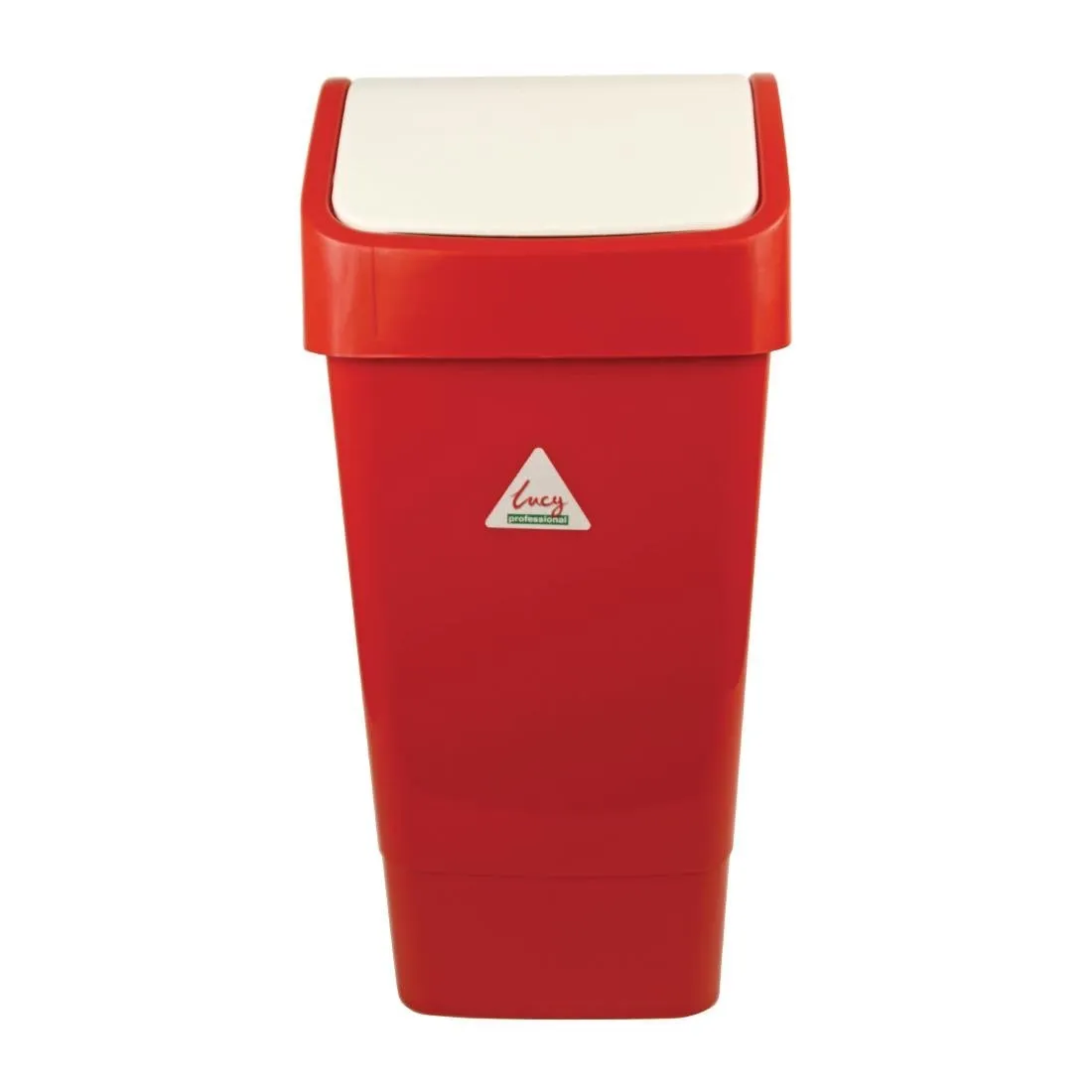 Cestino rosso in polipropilene con coperchio a battente - 50 L