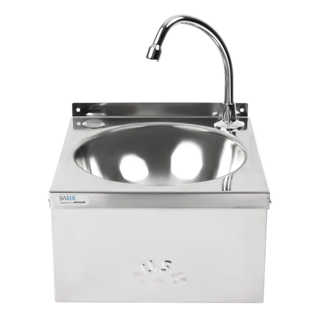 Lavabo con comando a ginocchio in acciaio inossidabile