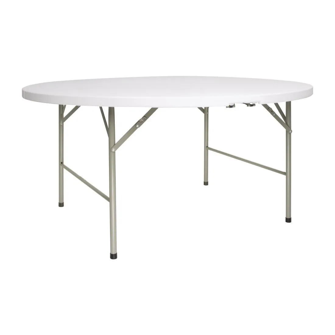 Tavolo Rotondo Pieghevole al Centro Bianco - Ø 1530 mm