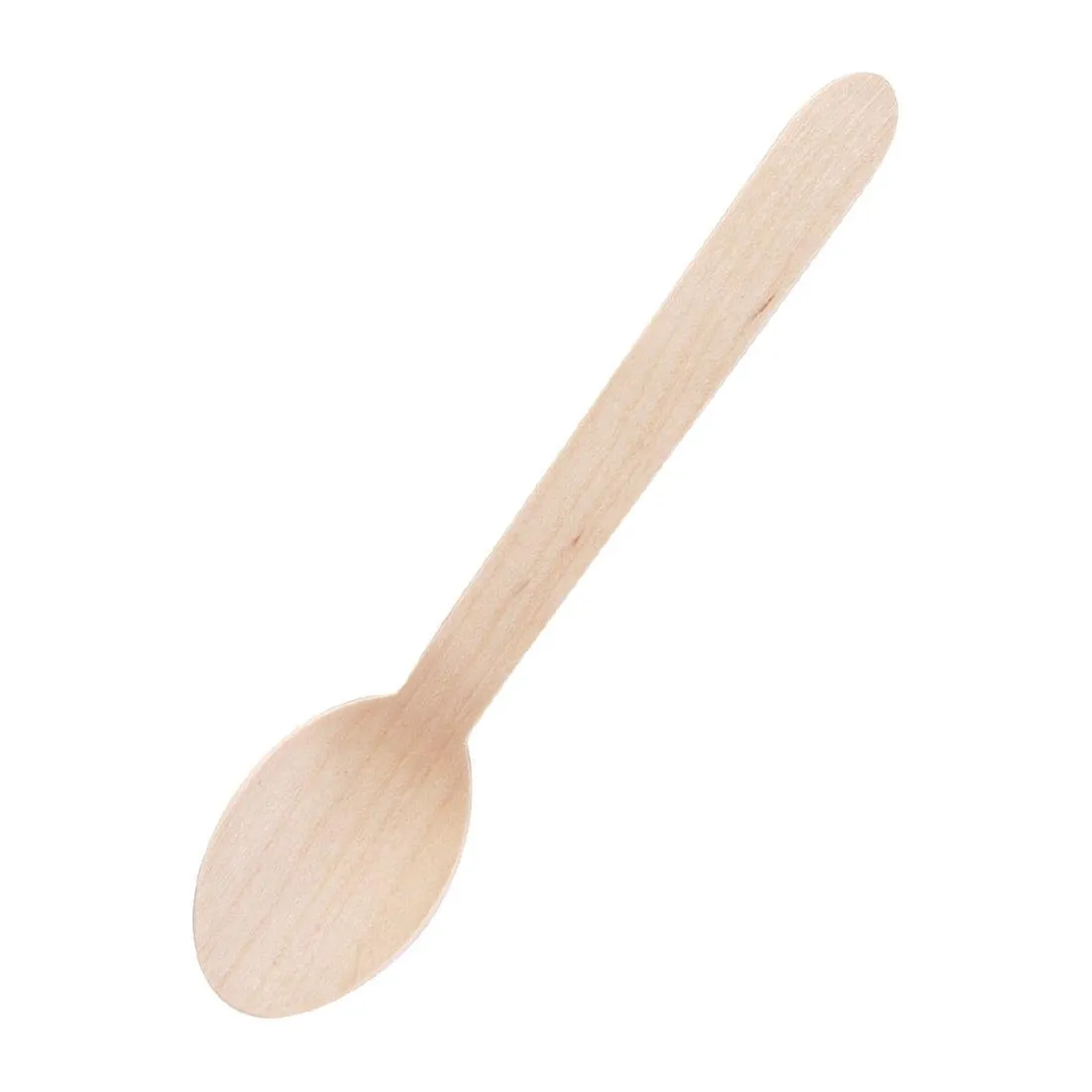Cucchiaio da dessert in legno biodegradabile 166 mm - Lotto da 100