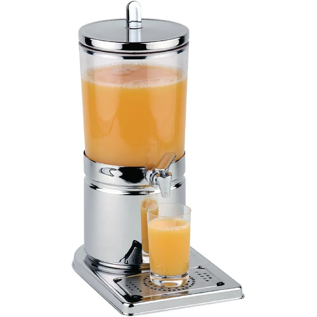 Distributore di Succo di Frutta in Acrilico e Acciaio Inox - 4 L