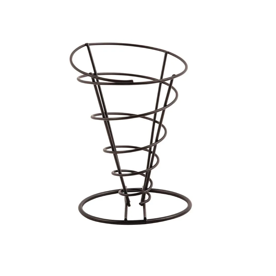 Supporto Conico Nero per Patatine - Ø 115 mm