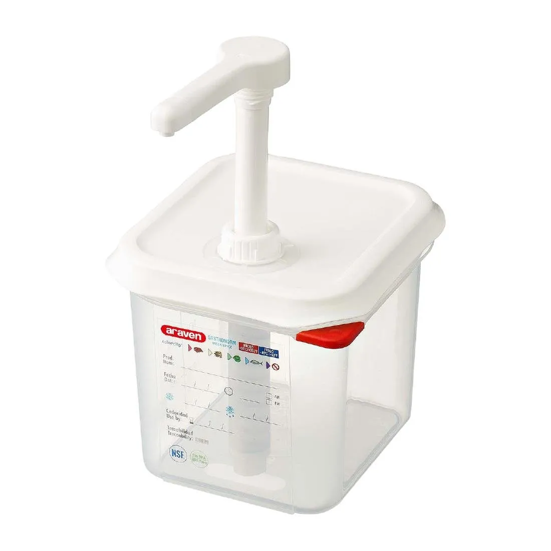 Distributore di Salsa Trasparente GN 1/6 - 2,6 L
