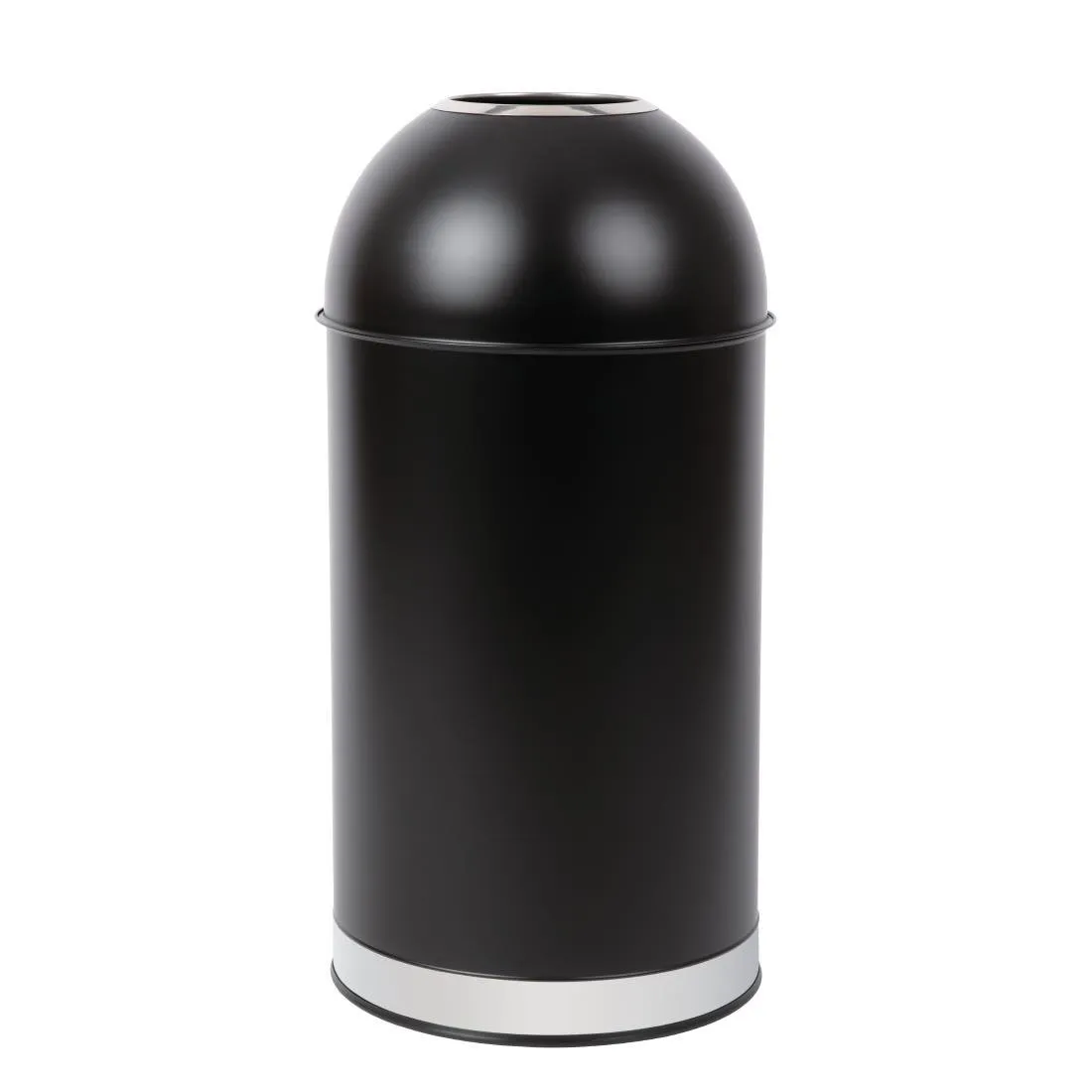 Cestino a cupola aperto in acciaio nero - 40 L