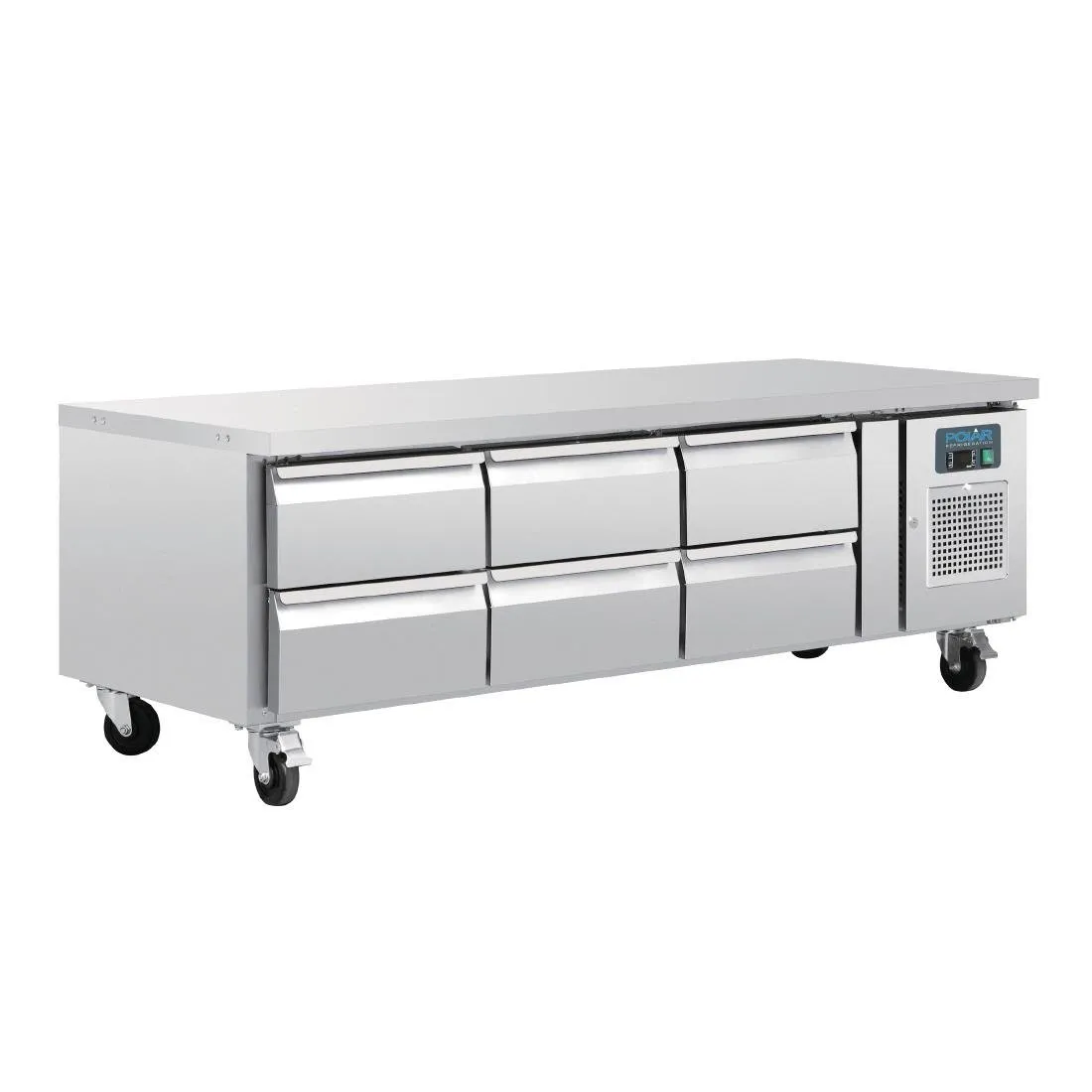 Basamento refrigerato positivo GN 1/1 Serie U - 6 cassetti - 317 L