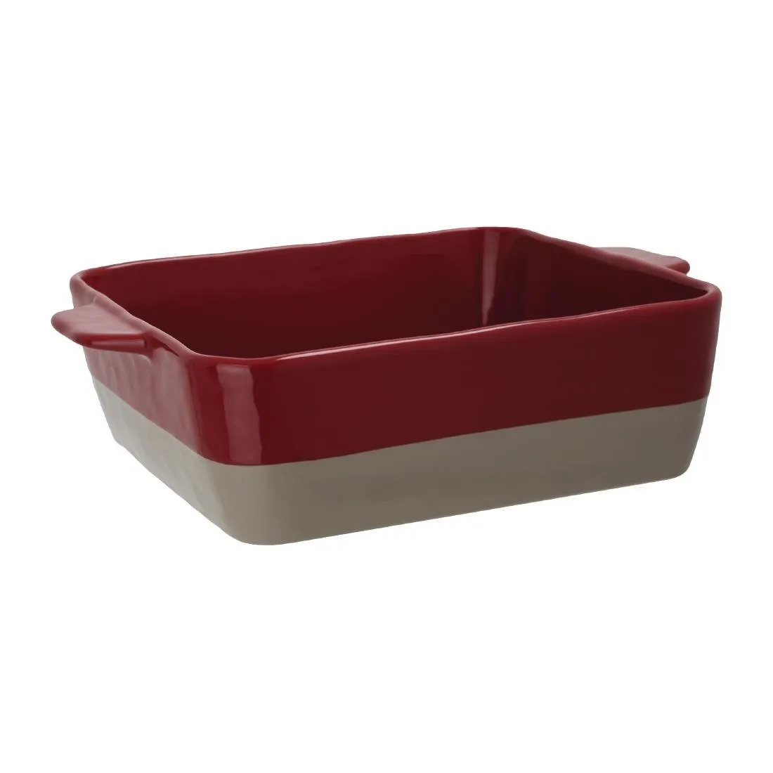 Piatto da arrosto rettangolare rosso e beige - 4,2 L