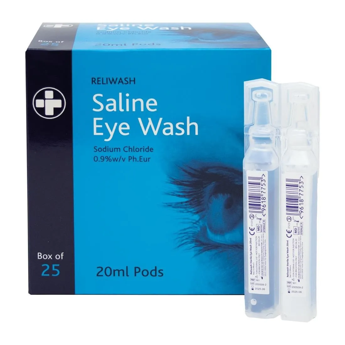 Gocce Oculari Saline Sterili 20 ml - Lotto di 25