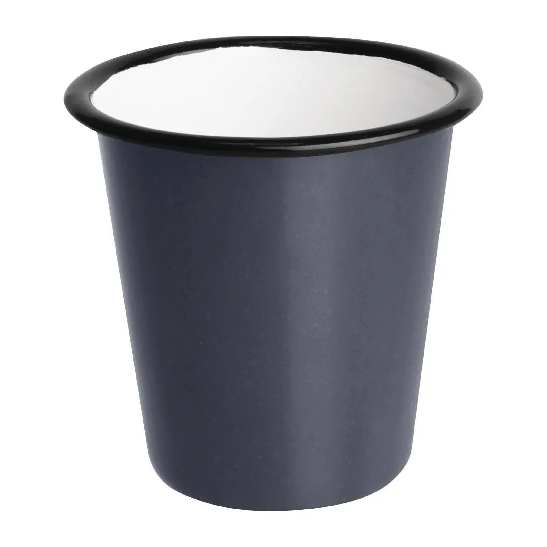 Bicchieri in acciaio smaltato grigio e nero da 310 ml - Set di 6