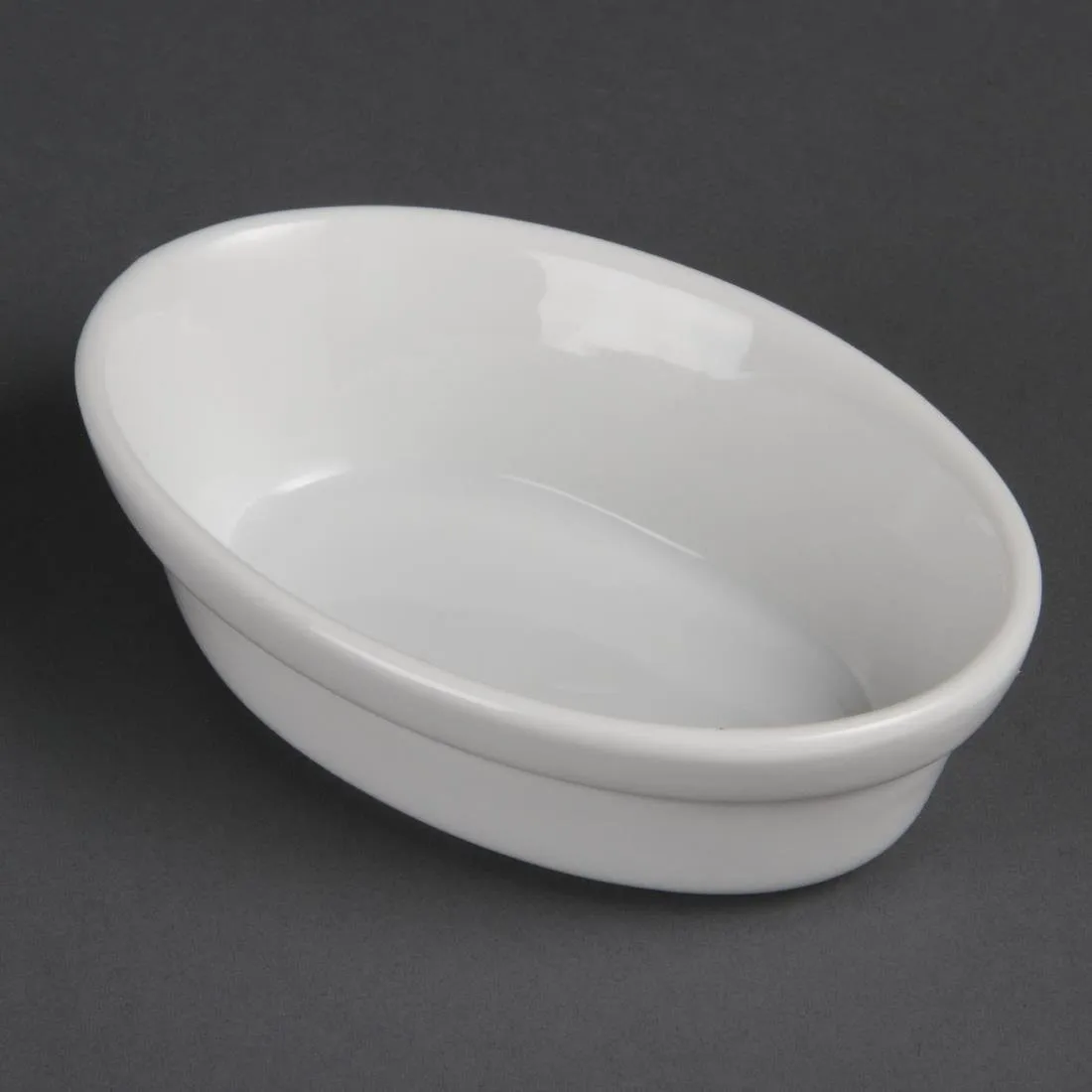 Piatti da gratin ovali bianchi - 145 x 104 mm - Lotto di 6