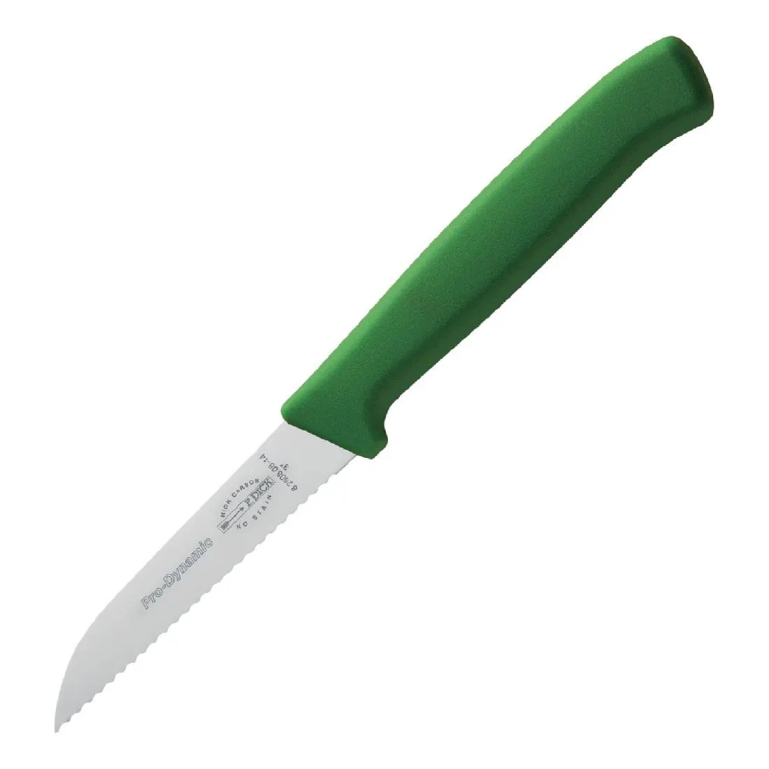 Coltello da ufficio dentato Prodynamic HACCP verde - 75mm