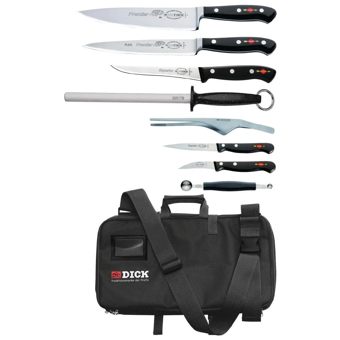 Set di 8 coltelli con custodia