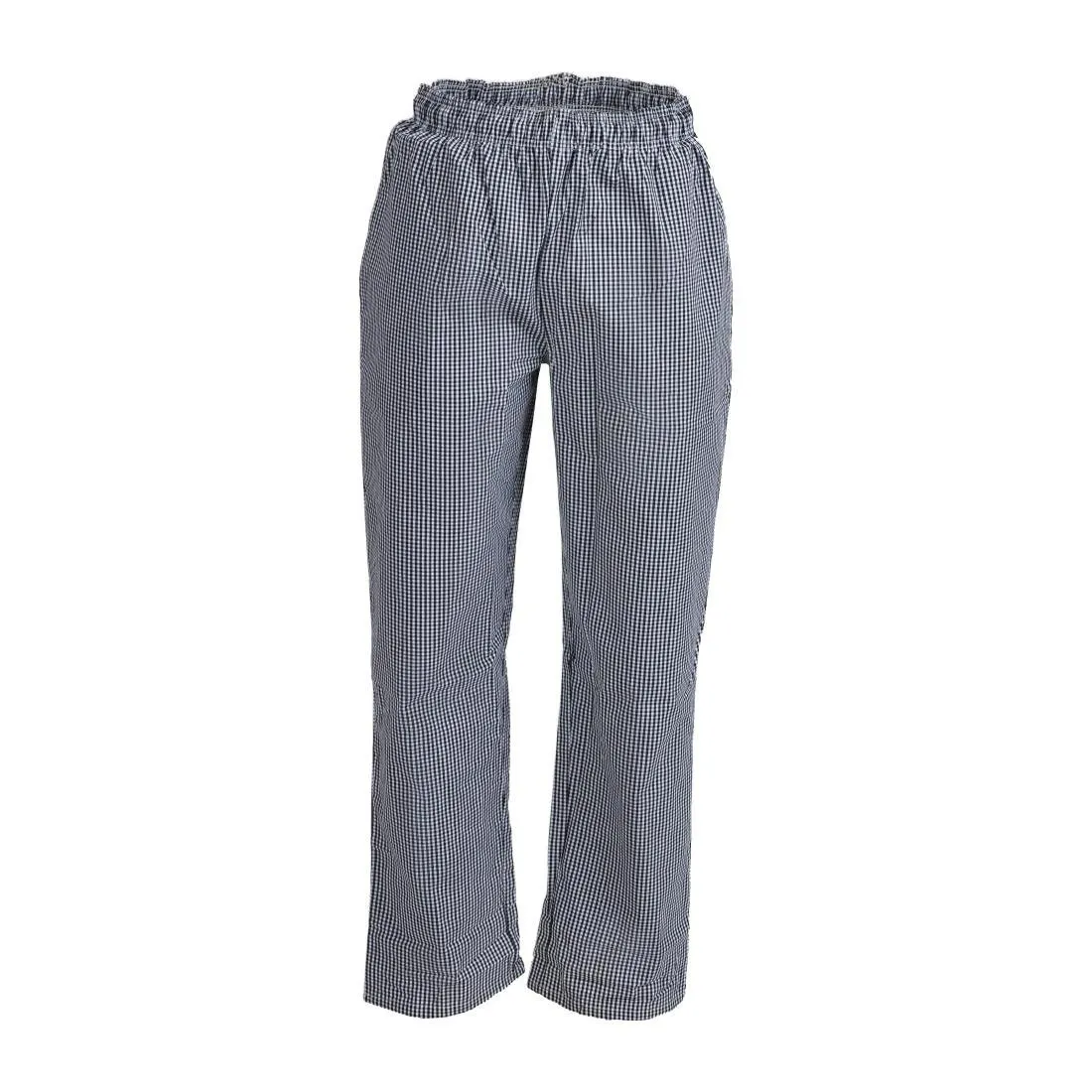 Pantaloni da cucina unisex Vegas a quadretti neri e bianchi taglia XL