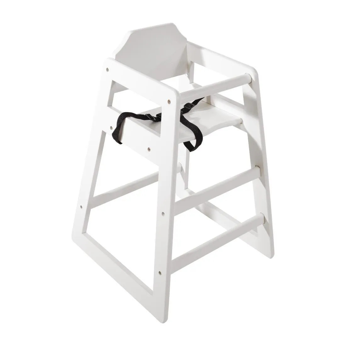 Seggiolone in legno bianco