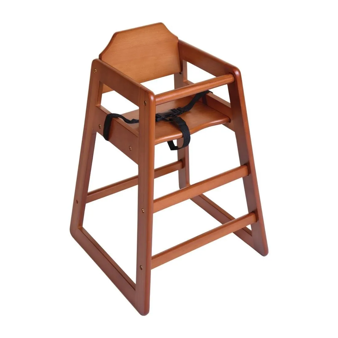 Seggiolone in legno finitura legno scuro