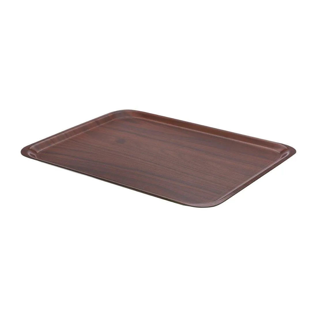 Vassoio rettangolare in laminato Mykonos noce 460mm