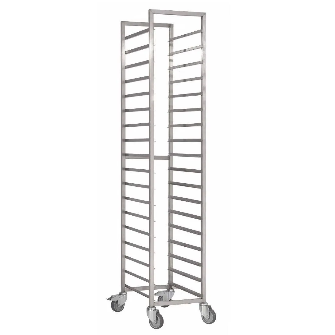 Carrello scorrevole in acciaio inossidabile - 600 x 400mm - 18 livelli