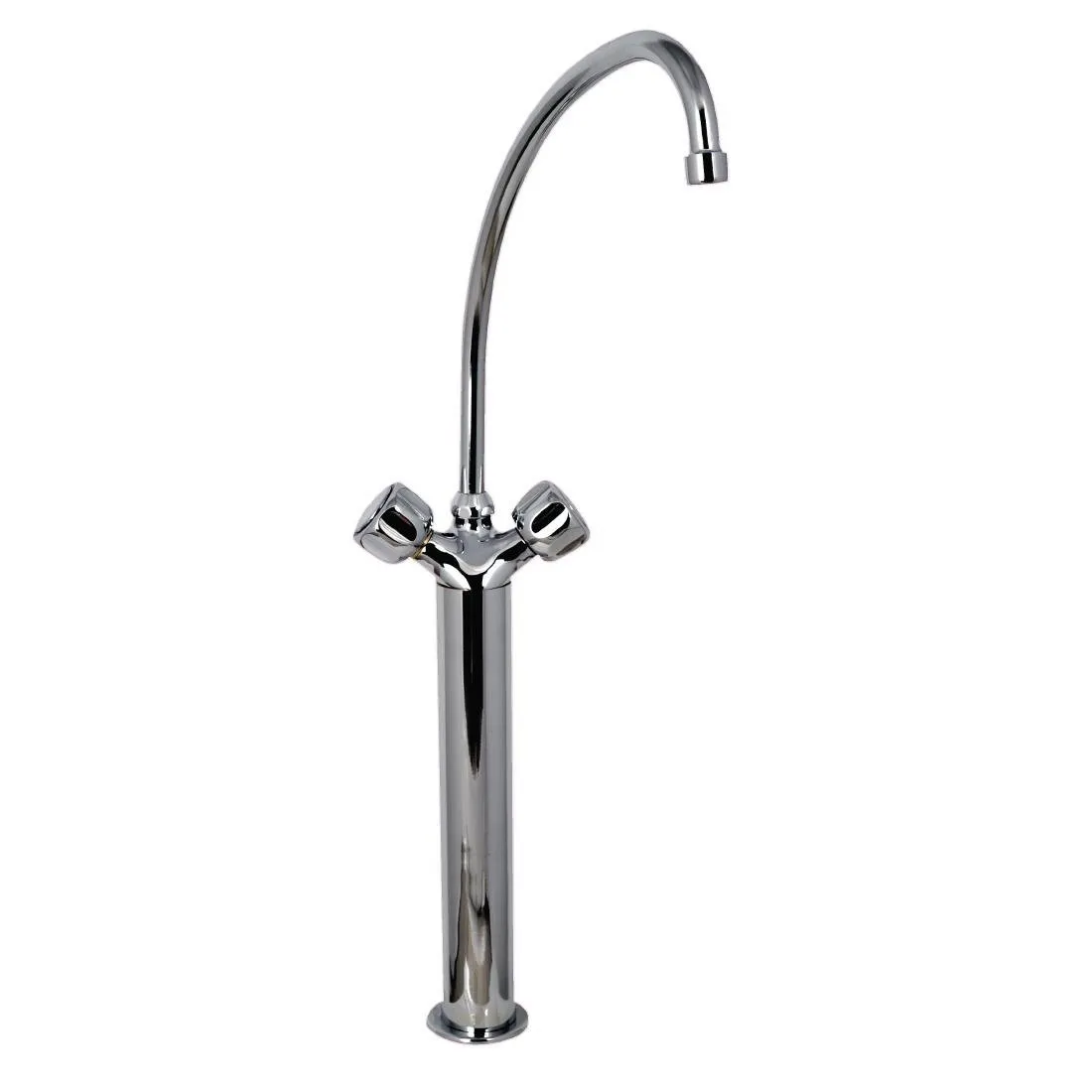 Rubinetto miscelatore monoforo modello pesante 3/4" con 2 rubinetti su colonna - L 300 mm
